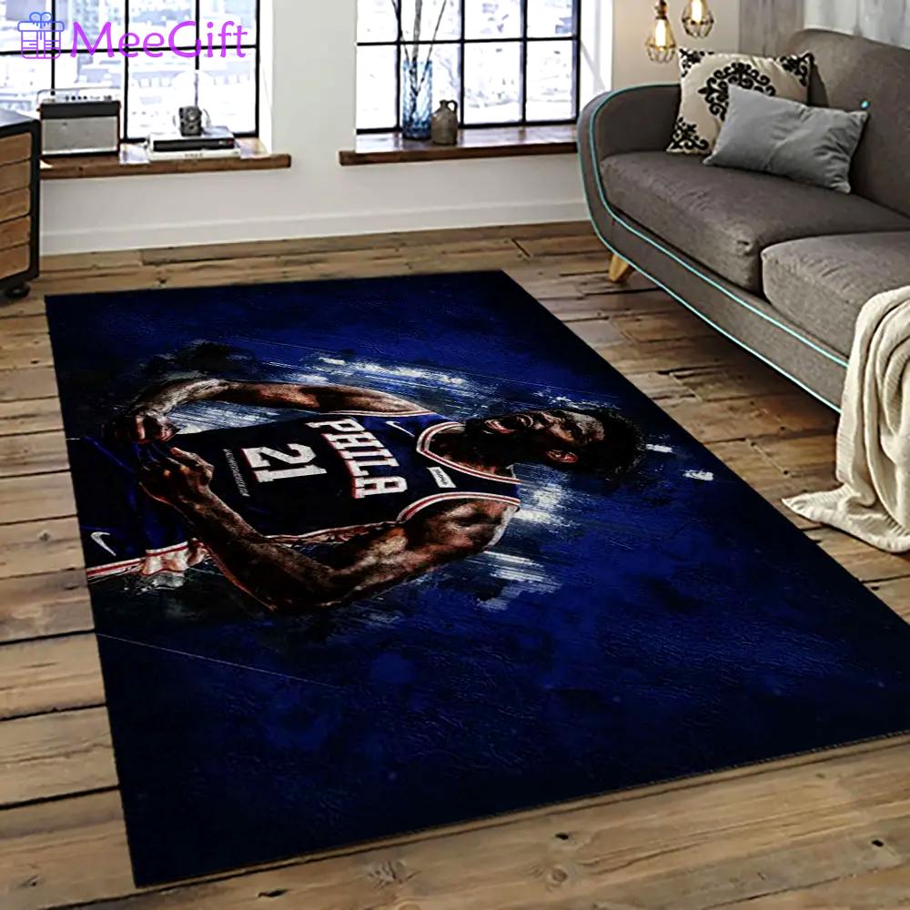 Nba philadelphia 76ers basketball team logo sport carpet area rug home decor best gift for friends p7650 Rectangle Rug