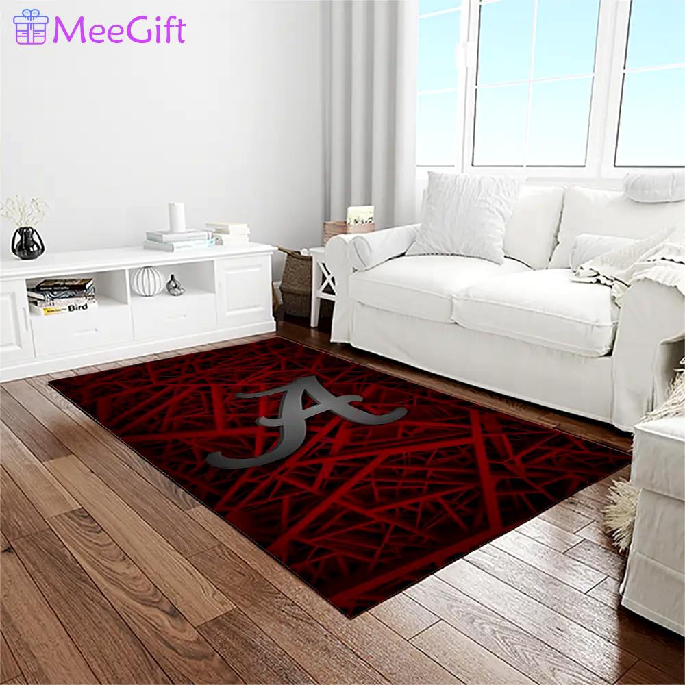 Ncaa alabama crimson tide college sport basketball and foolball team logo rectangle area rug act11 Rectangle Rug