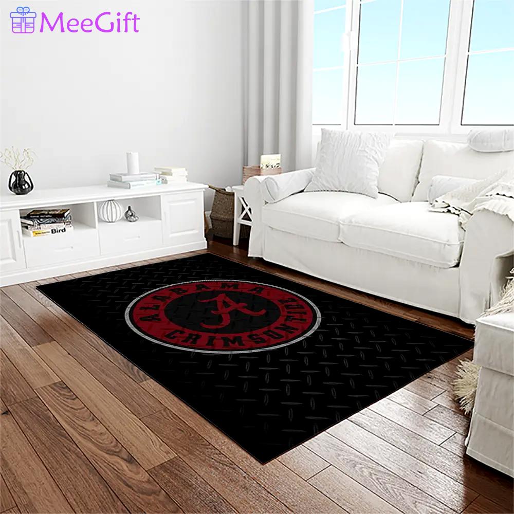 Ncaa alabama crimson tide college sport basketball and foolball team logo rectangle area rug act36 Rectangle Rug
