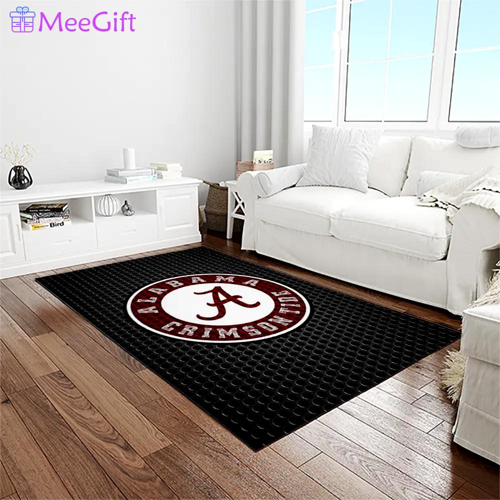 Ncaa alabama crimson tide college sport basketball and foolball team logo rectangle area rug act59 Rectangle Rug