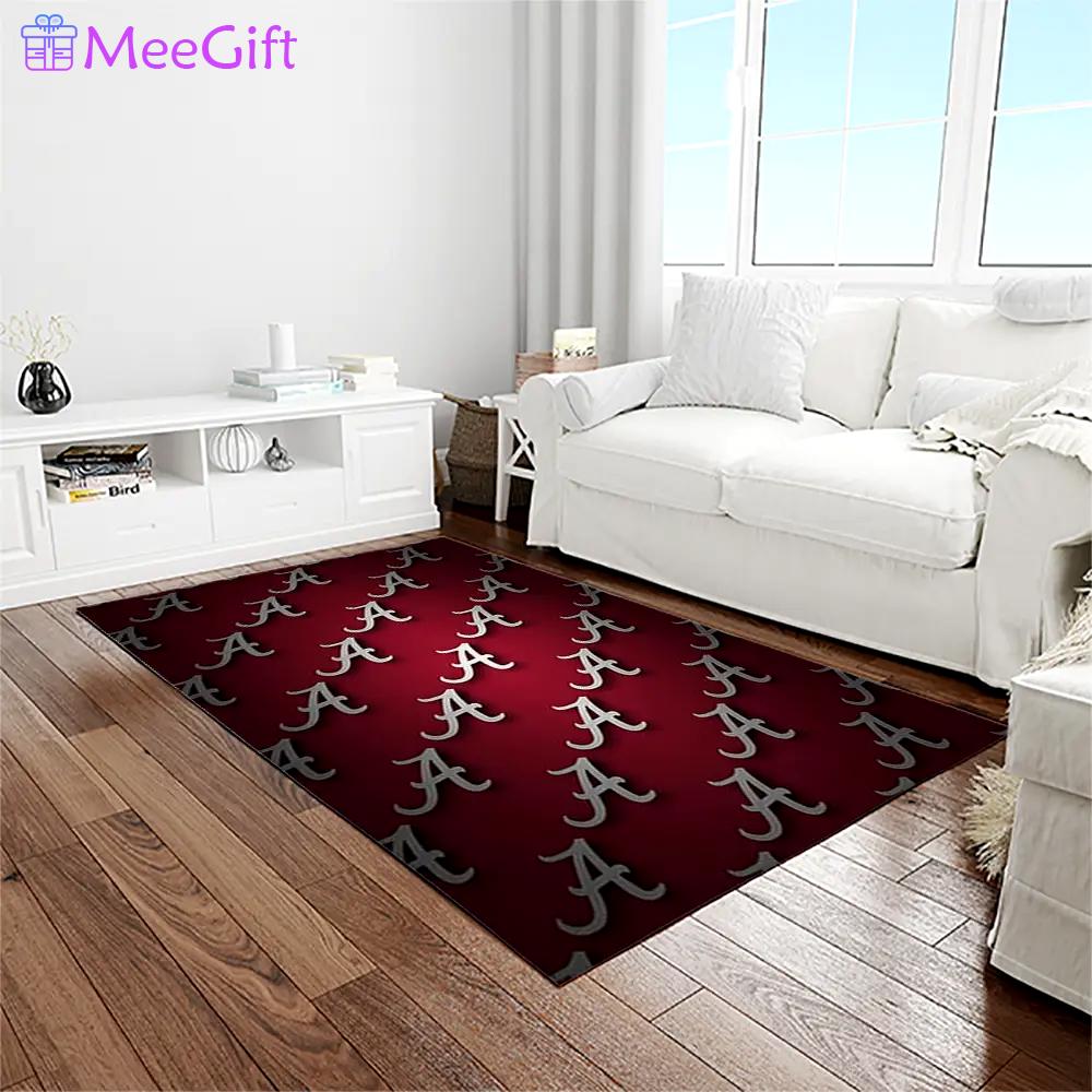 Ncaa alabama crimson tide college sport basketball and foolball team logo rectangle area rug act80 Rectangle Rug