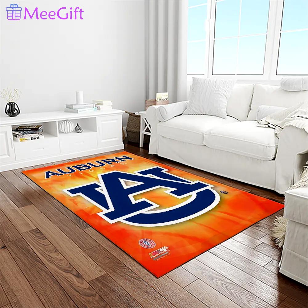 Ncaa auburn tigers college sport basketball and foolball team logo rectangle area rug ats13 Rectangle Rug