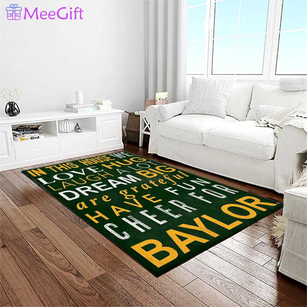 Ncaa baylor bears sport basketball and foolball team logo rectangle area rug bb40 Rectangle Rug
