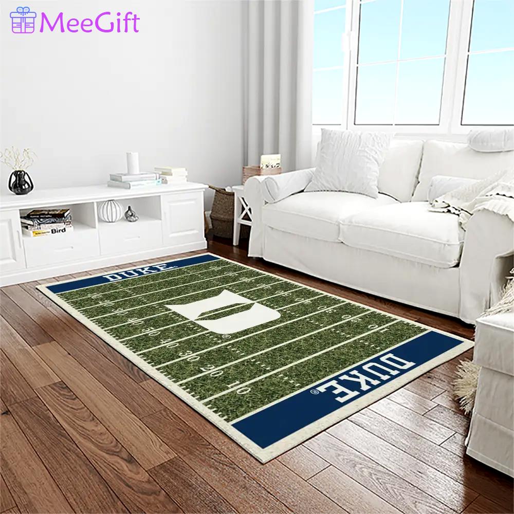 Ncaa duke blue devils college sport basketball and foolball team logo rectangle area rug dbs54 Rectangle Rug