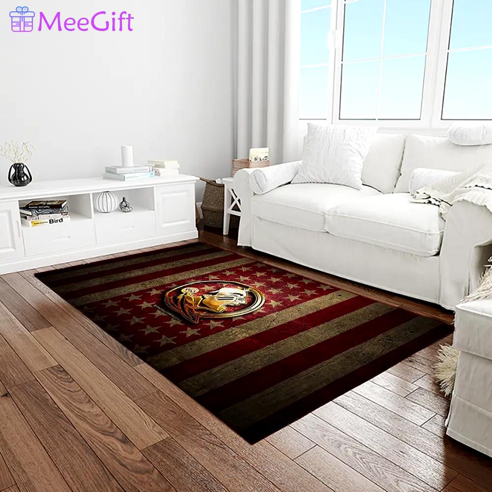 Ncaa florida state seminoles sport basketball and foolball team logo rectangle area rug fss01 Rectangle Rug