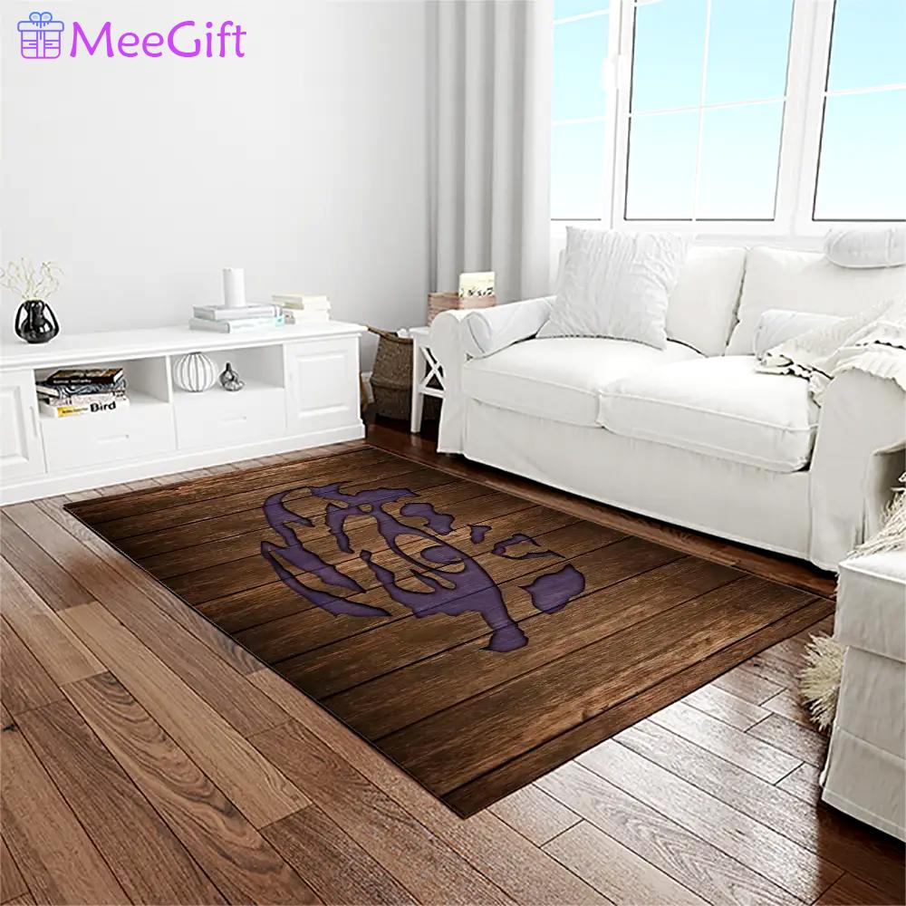 Ncaa louisiana state university college sport basketball and foolball team logo rectangle area rug lsu30 Rectangle Rug