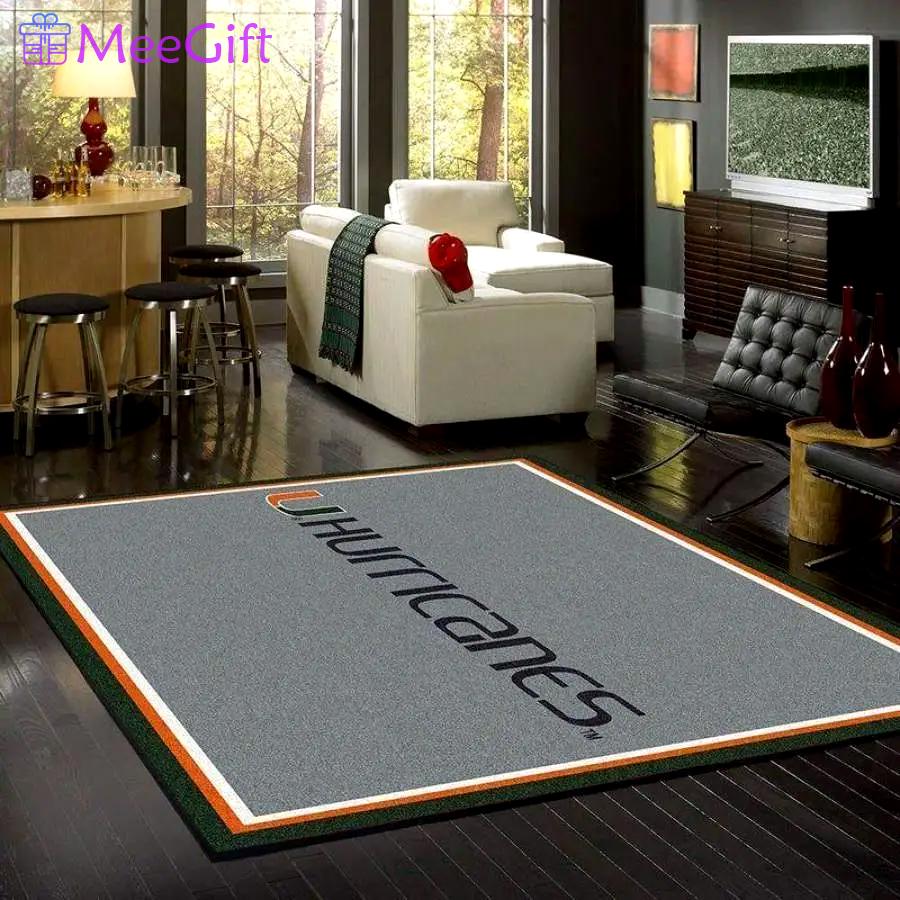 Ncaa miami (fl) hurricanes area rug living room rug home decor 1910291 4 Rectangle Rug
