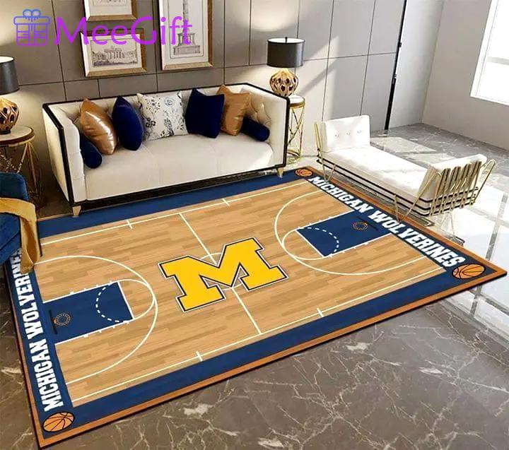 Ncaa michigan wolverines basketball yard rug living room rug regtangle carpet Rectangle Rug
