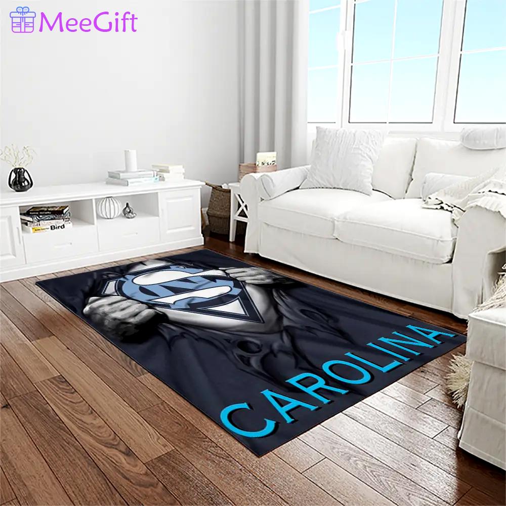 Ncaa north carolina tar heels college sport basketball and foolball team logo rectangle area rug ncth32 Rectangle Rug