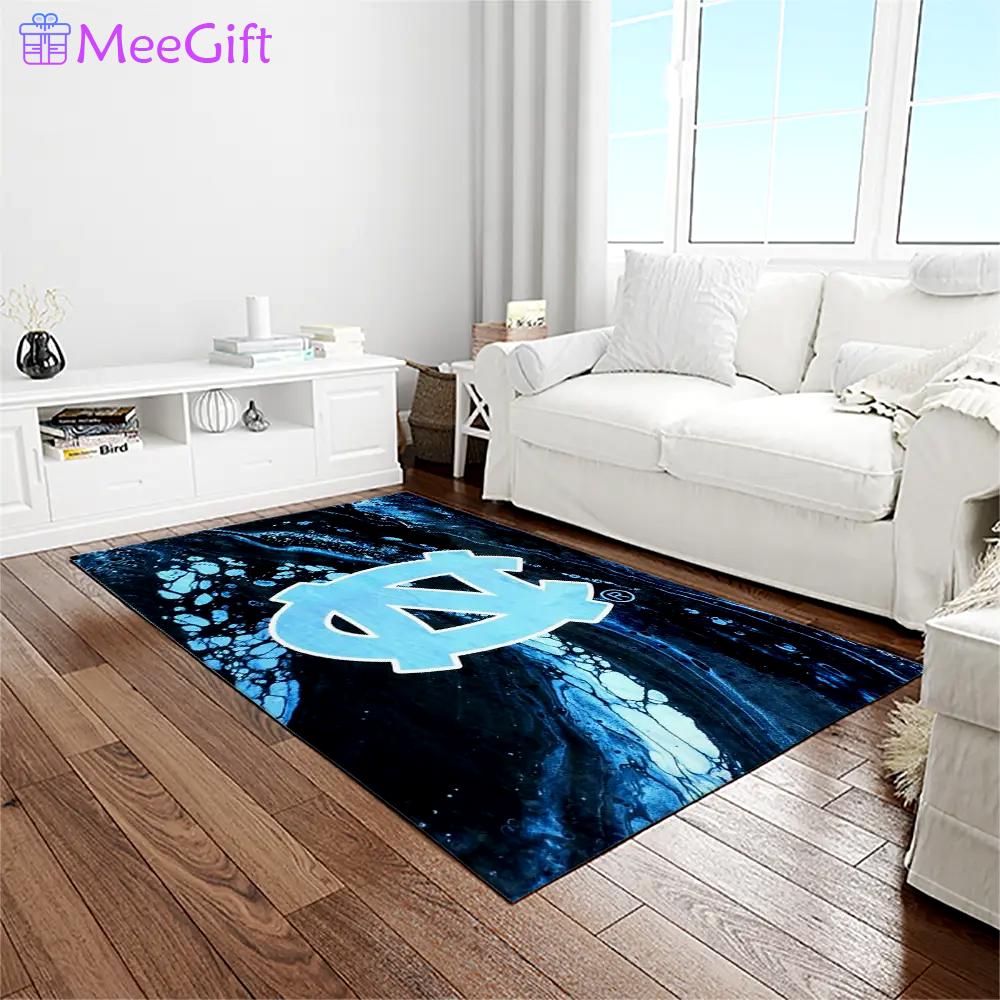 Ncaa north carolina tar heels college sport basketball and foolball team logo rectangle area rug ncth48 Rectangle Rug