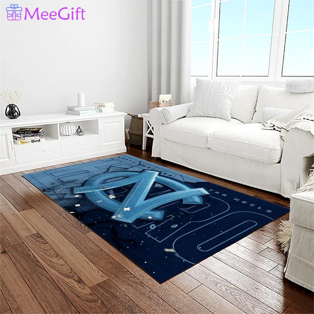 Ncaa north carolina tar heels college sport basketball and foolball team logo rectangle area rug ncth58 Rectangle Rug