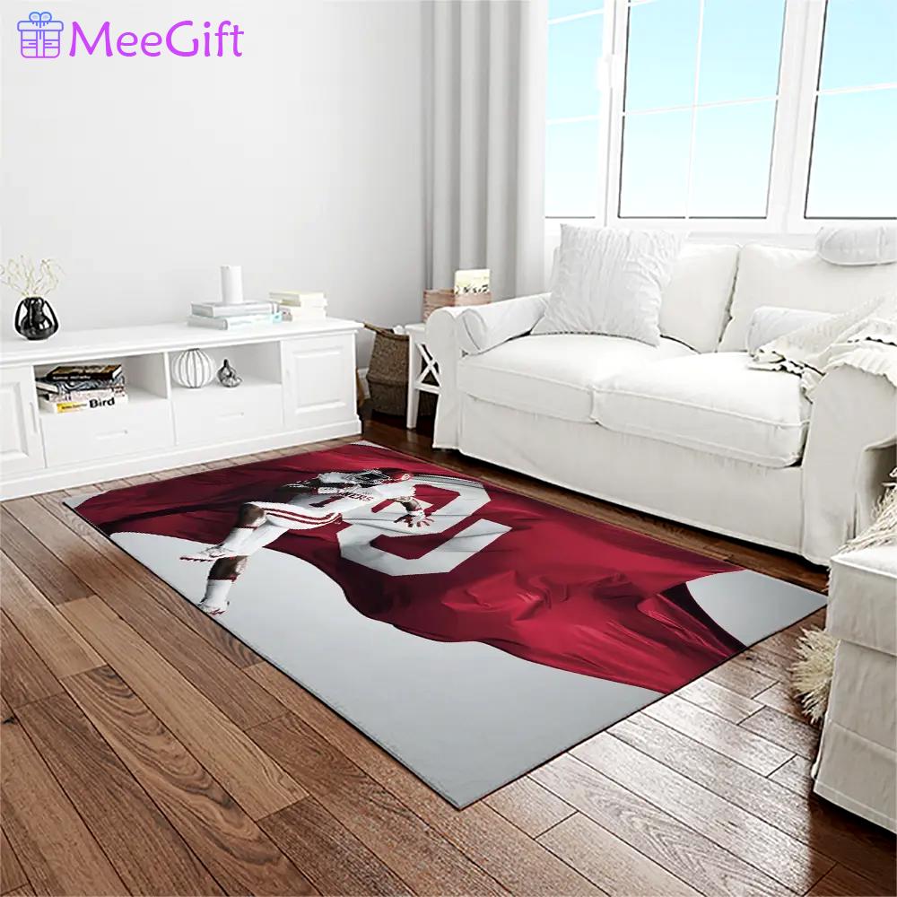 Ncaa oklahoma sooners sport basketball and foolball team logo rectangle area rug os68 Rectangle Rug
