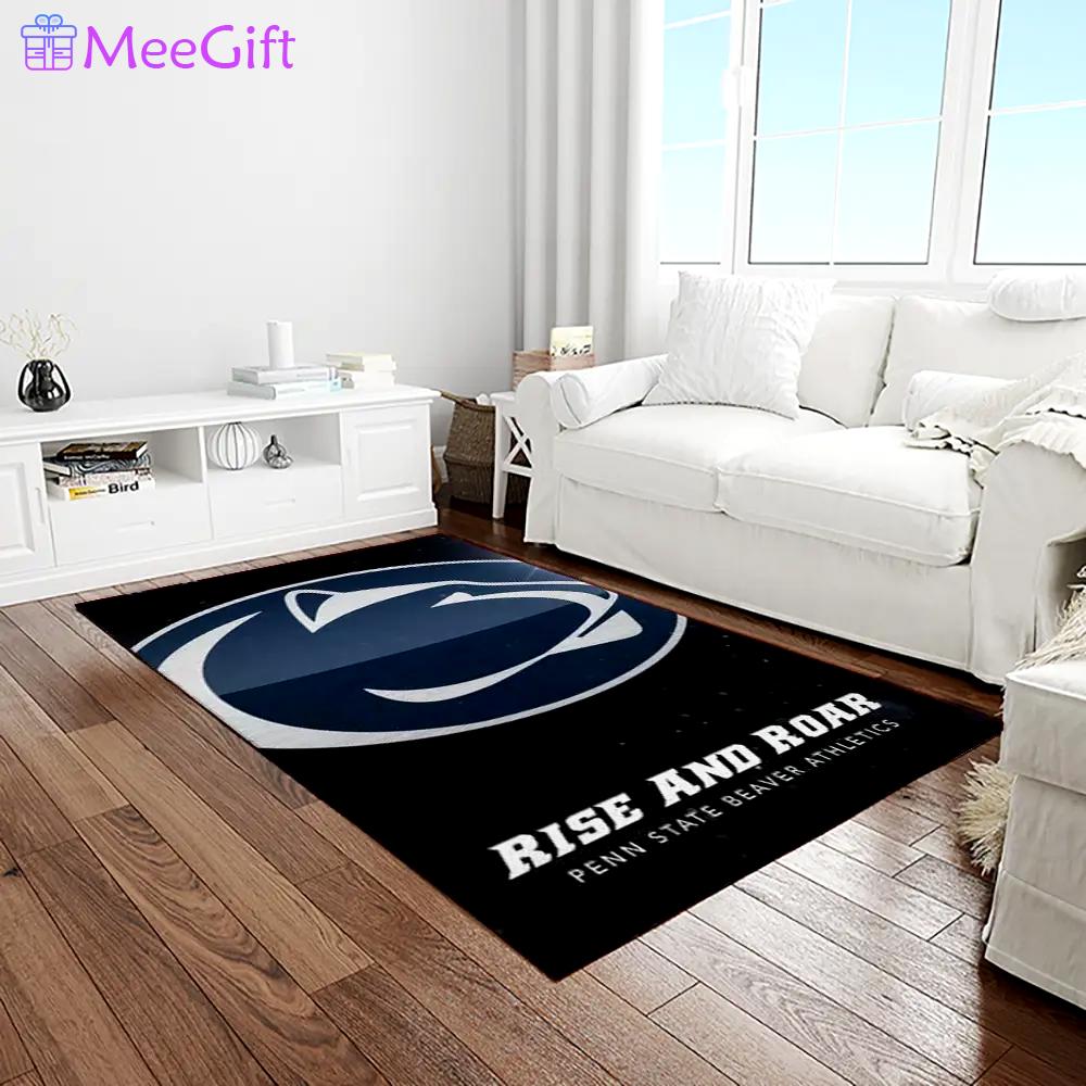 Ncaa penn state nittany lions college sport basketball and foolball team logo rectangle area rug psnl22 Rectangle Rug