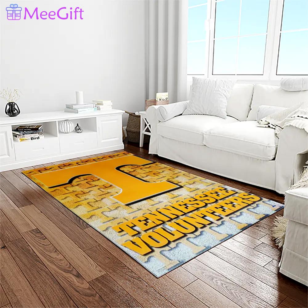 Ncaa tennessee volunteers college sport basketball and foolball team logo rectangle area rug tvs22 Rectangle Rug