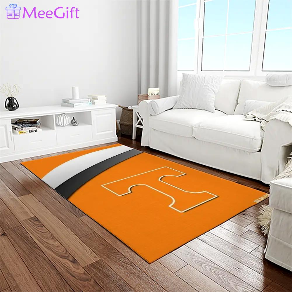 Ncaa tennessee volunteers college sport basketball and foolball team logo rectangle area rug tvs63 Rectangle Rug
