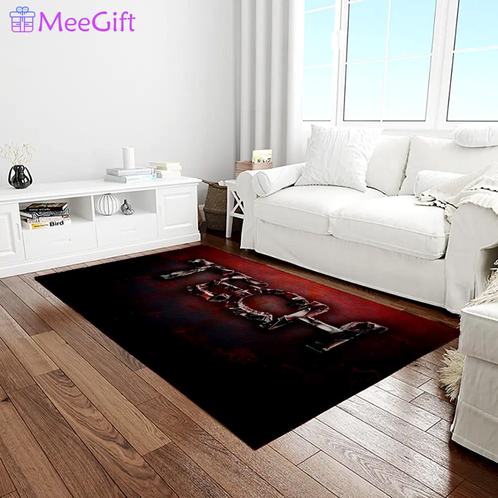 Ncaa texas tech red raiders sport basketball and foolball team logo rectangle area rug ttrr18 Rectangle Rug