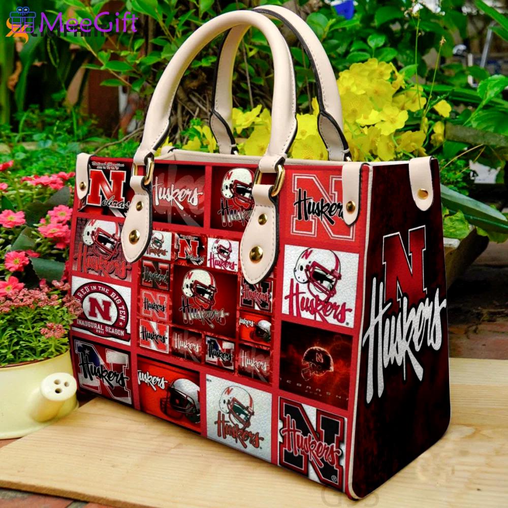 Nebraska cornhuskers hand leather bag for women gift 1455 Women Leather Hand Bag
