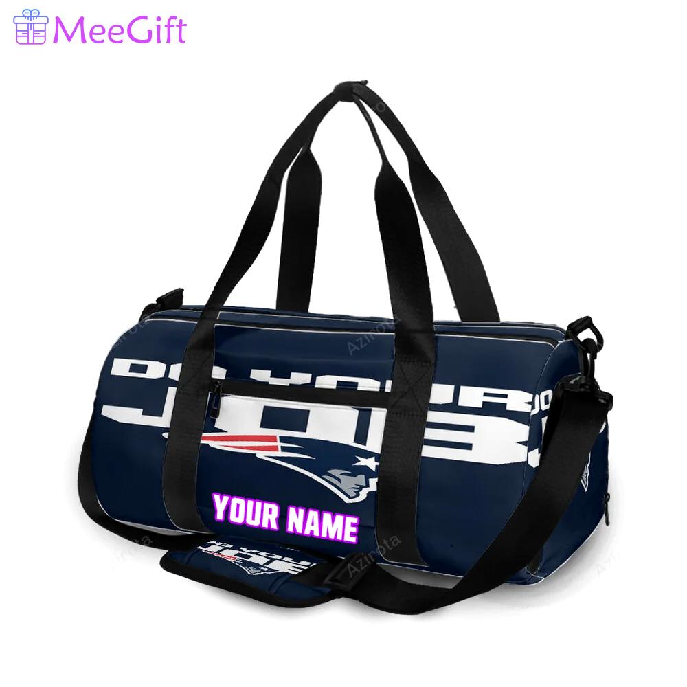 New england patriots do your job navy personalized name travel bag gym bag 856 Travel Bag