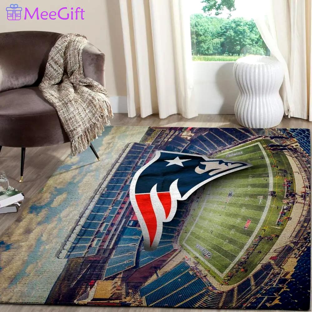 New england patriots nfl football team living room rug regtangle carpet v800 Rectangle Rug