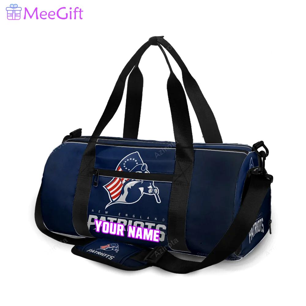 New england patriots pat holding flag personalized name travel bag gym bag 2011 Travel Bag