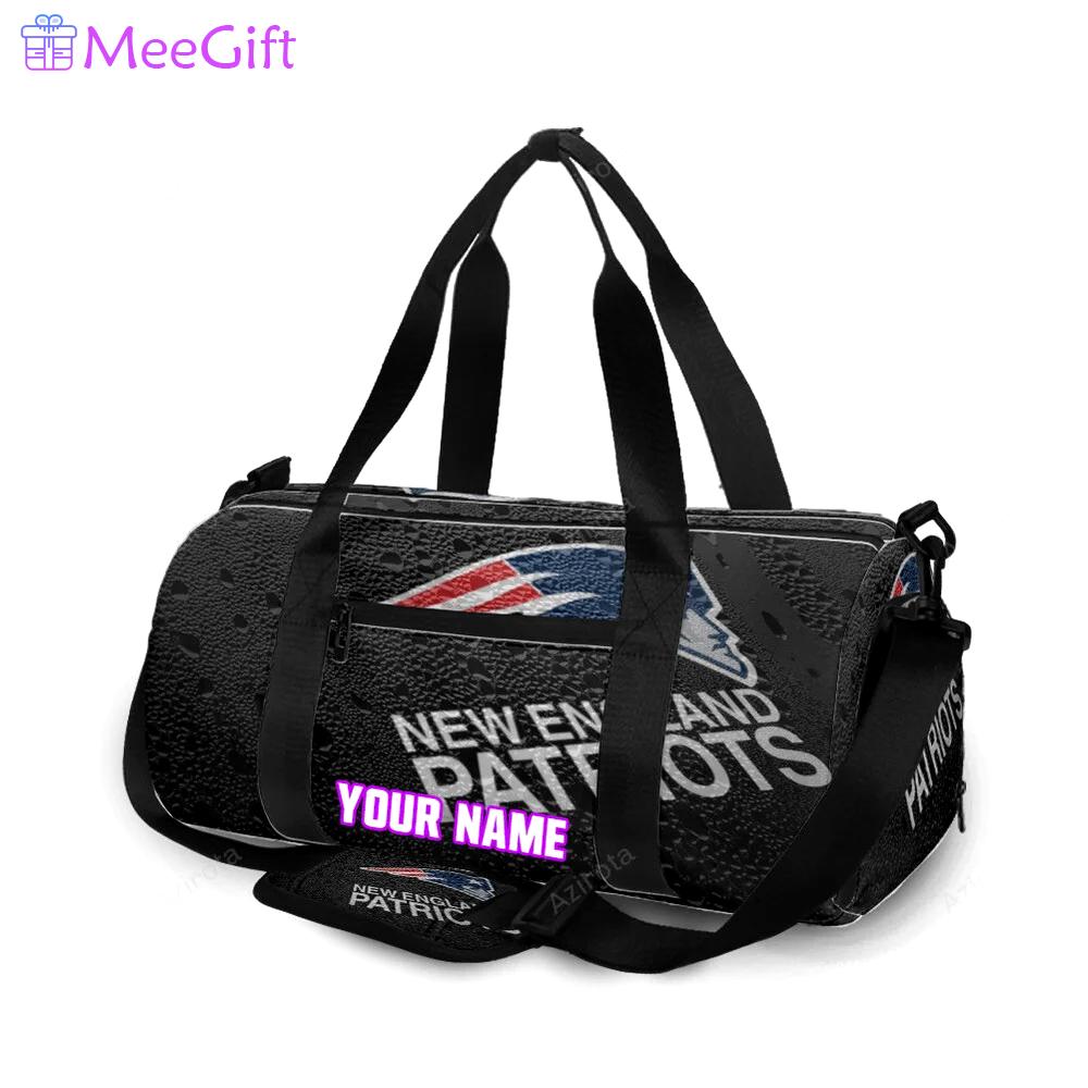 New england patriots raindrop personalized name travel bag gym bag 270 Travel Bag