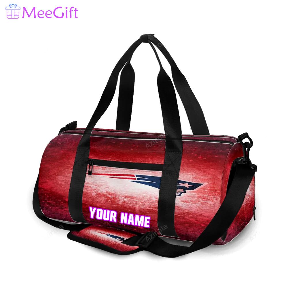 New england patriots red light2 personalized name travel bag gym bag 435 Travel Bag