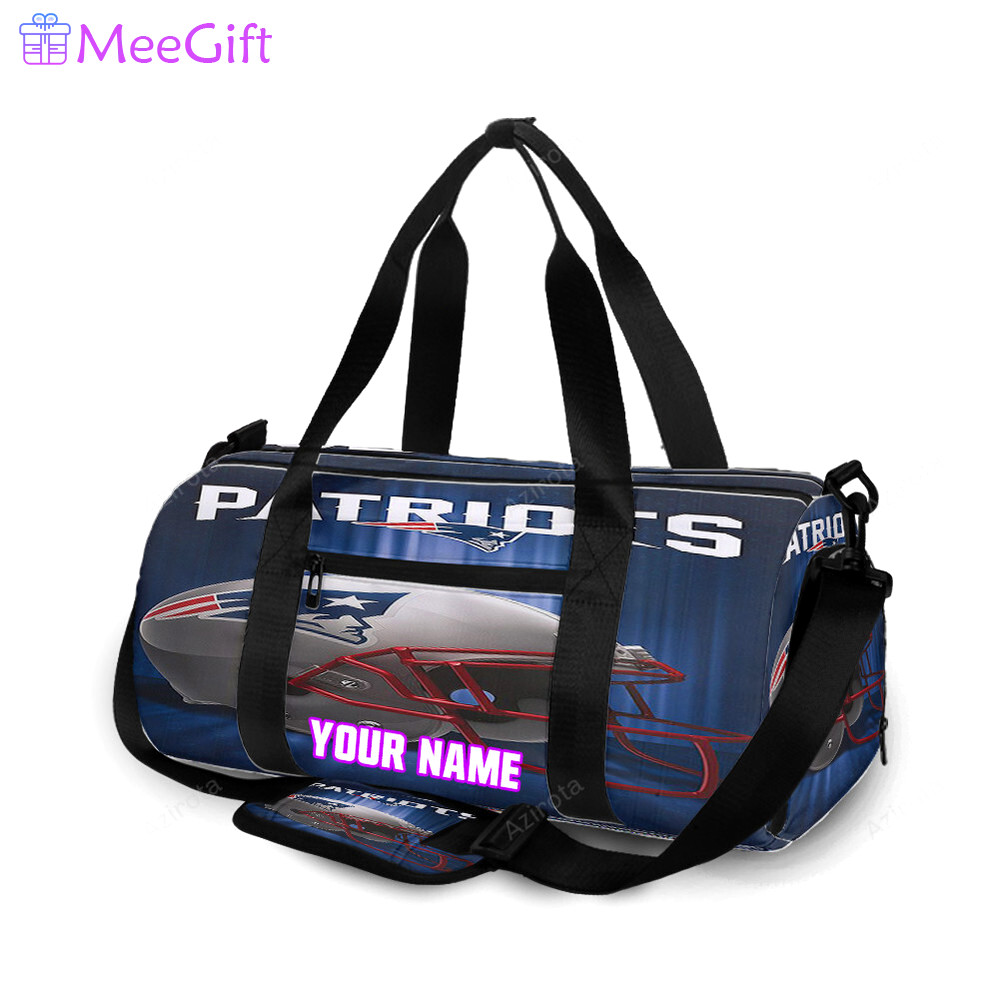 New england patriots shinning helmet personalized name travel bag gym bag 406 Travel Bag