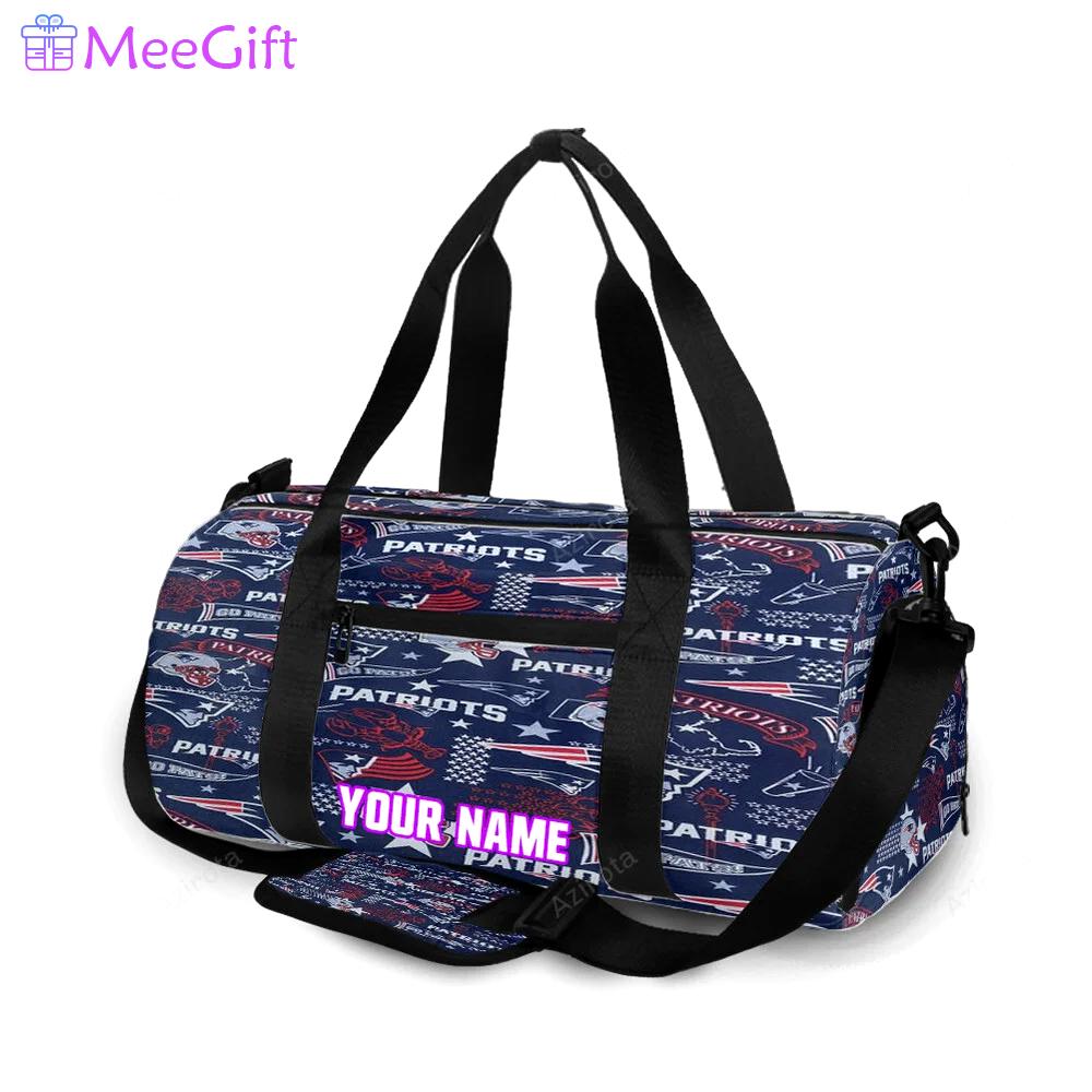 New england patriots2 personalized name travel bag gym bag 1303 Travel Bag