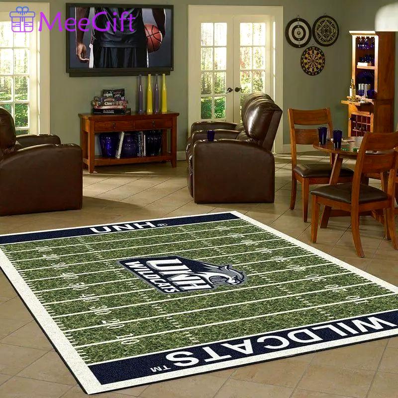 New hampshire wildcats home field area rug football team logo carpet living room rugs rug regtangle carpet floor decor home decor Rectangle Rug