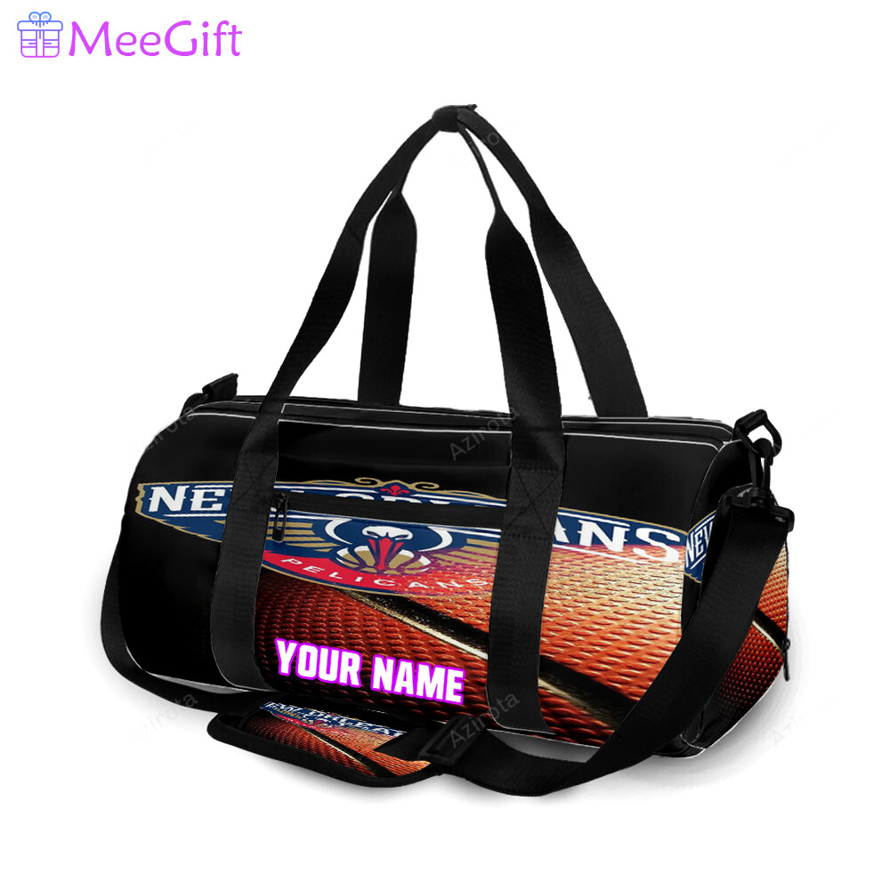 New orleans pelicans emblem v13 personalized name travel bag gym bag 734 Travel Bag