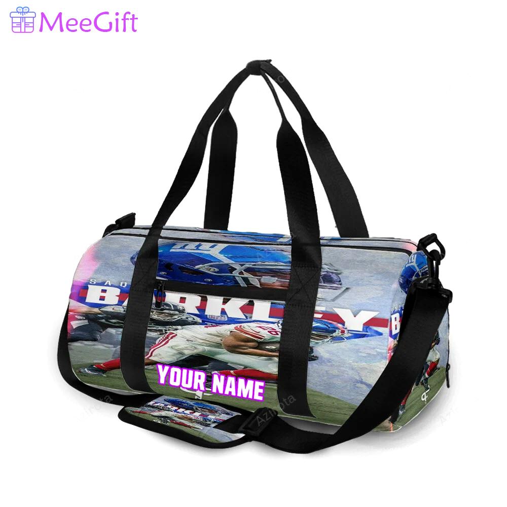 New york giants saquon barkley1 personalized name travel bag gym bag 1040 Travel Bag