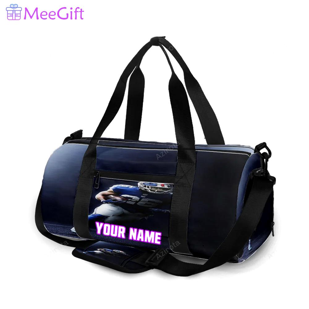 New york giants saquon barkley2 personalized name travel bag gym bag 1577 Travel Bag