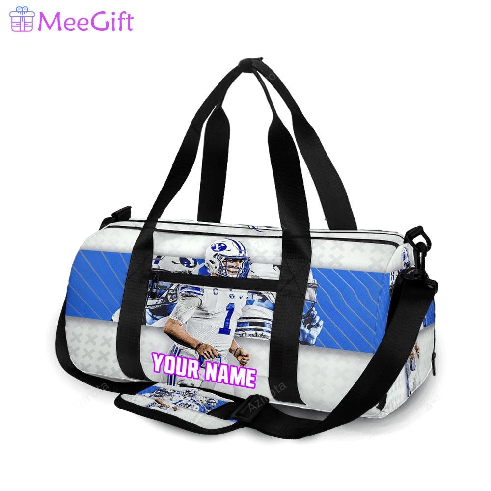 New york jets 02 zach wilson v53 personalized name travel bag gym bag 1078 Travel Bag