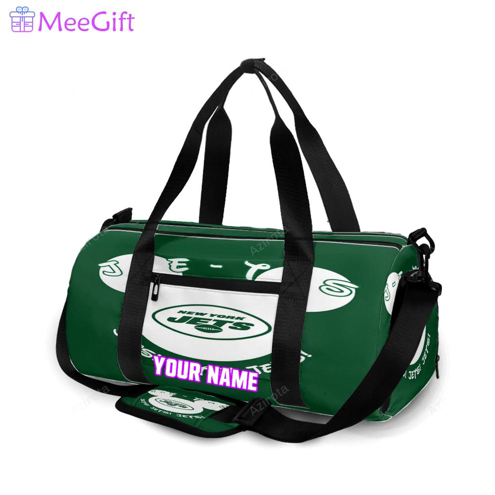 New york jets disney mickey v38 personalized name travel bag gym bag 918 Travel Bag