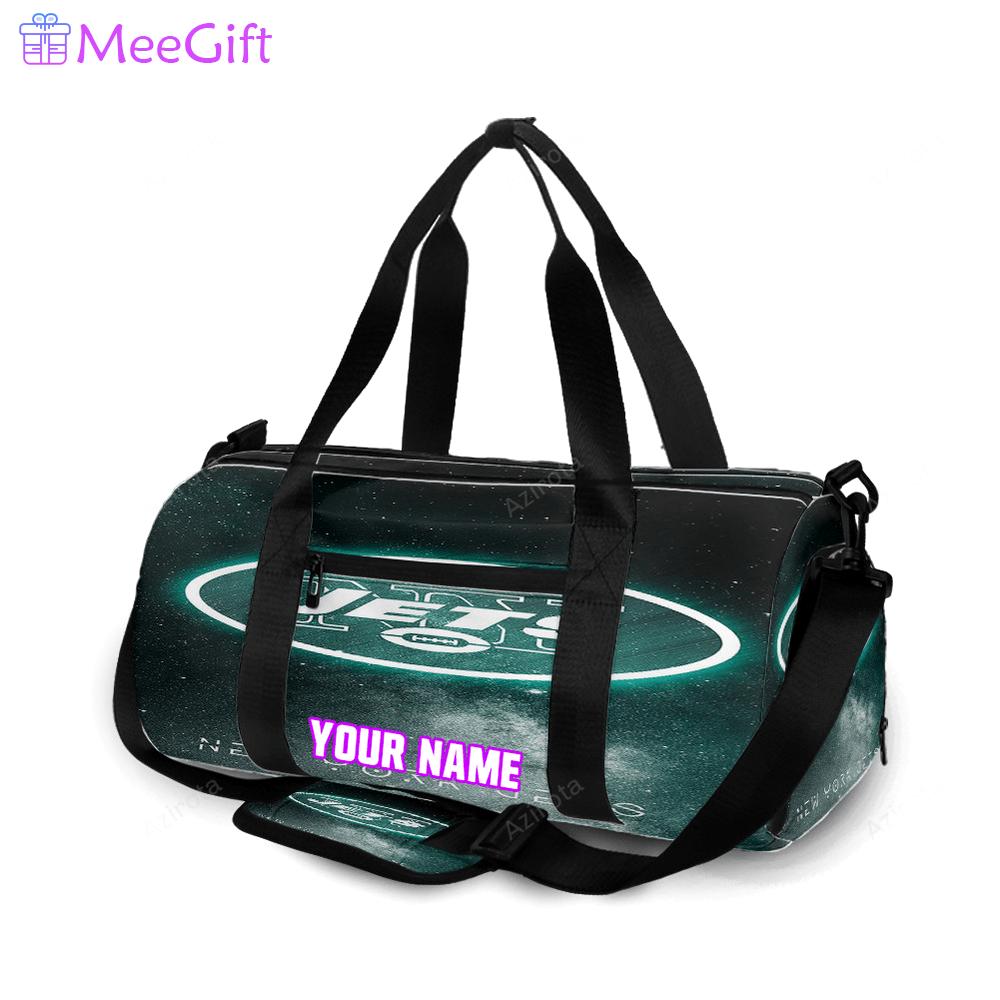 New york jets galaxy v27 personalized name travel bag gym bag 1101 Travel Bag
