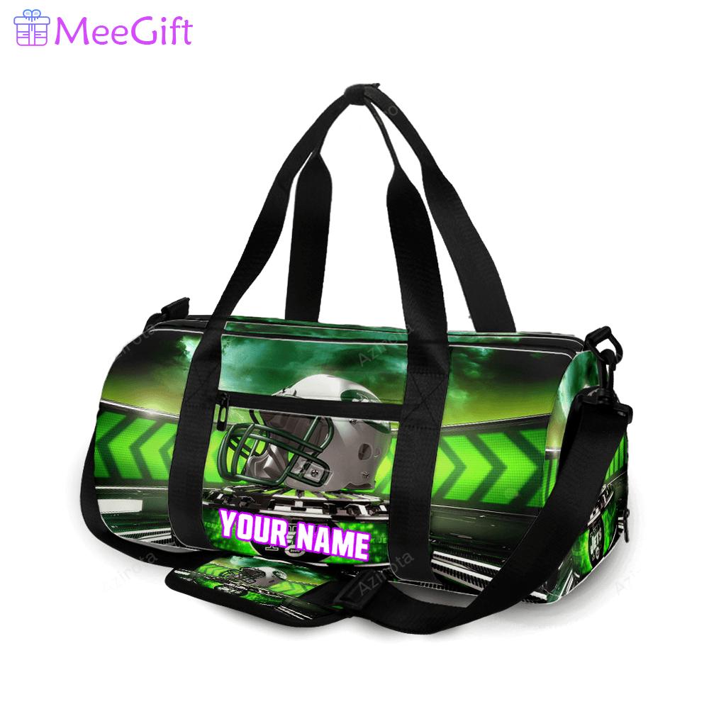 New york jets helmet v8 personalized name travel bag gym bag 1897 Travel Bag
