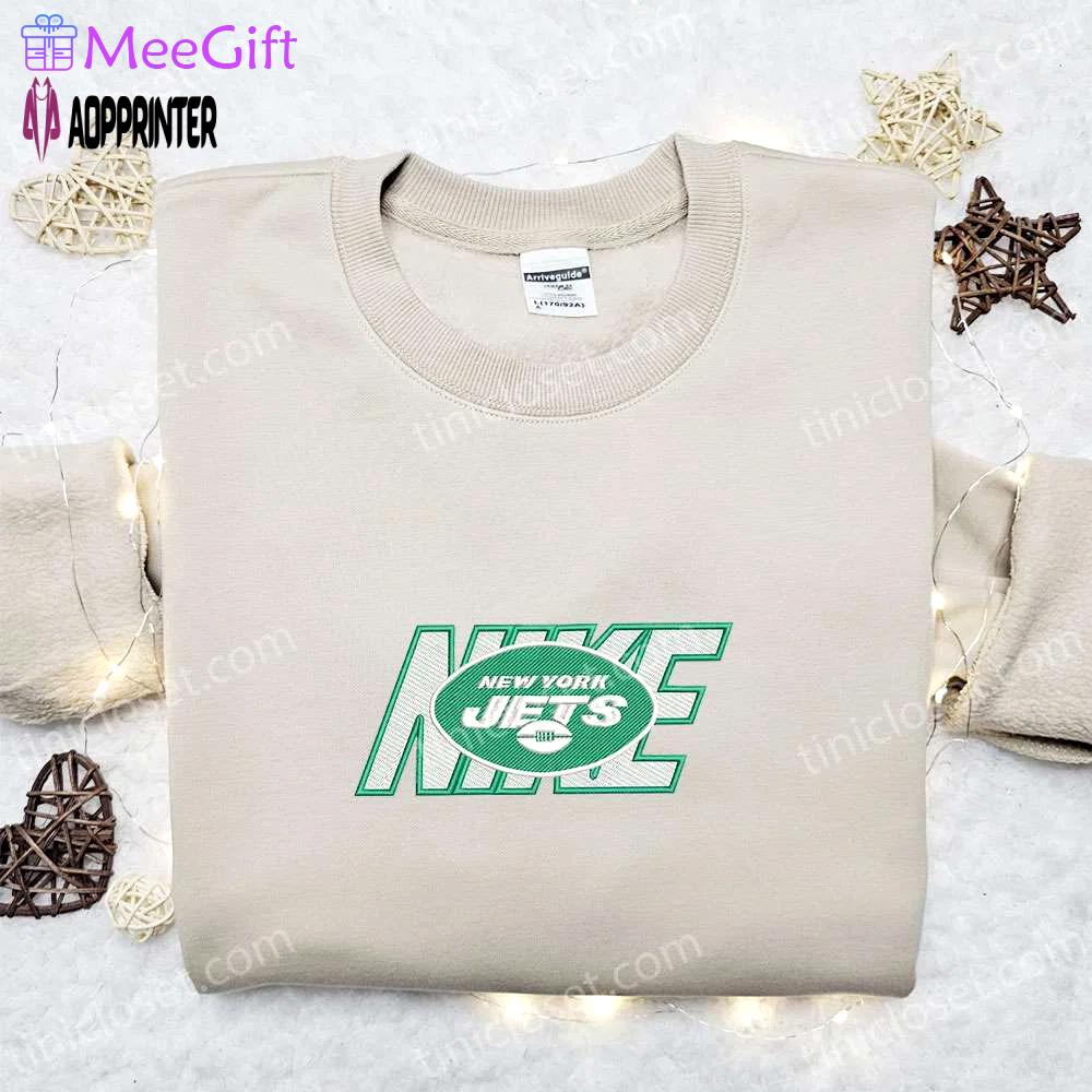 New york jets x nike embroidered shirt & hoodie: ultimate nfl fandom gifts Embroidered Shirt