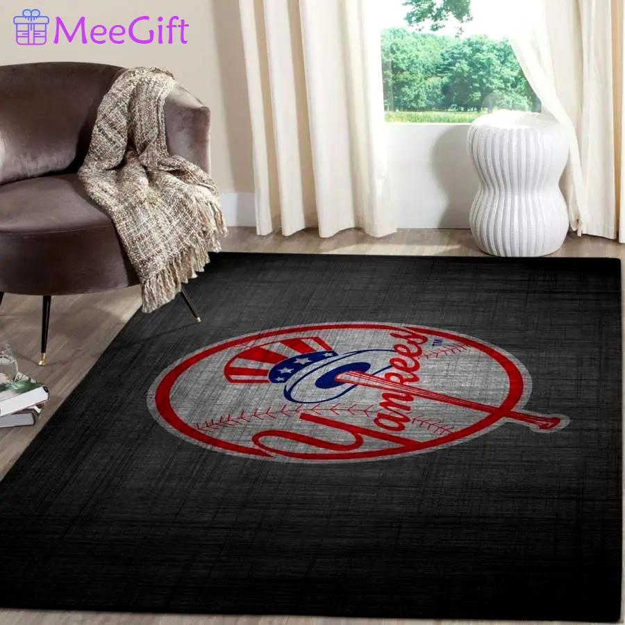 New york yankees rug mlb home decor floor area rug living room rug Rectangle Rug