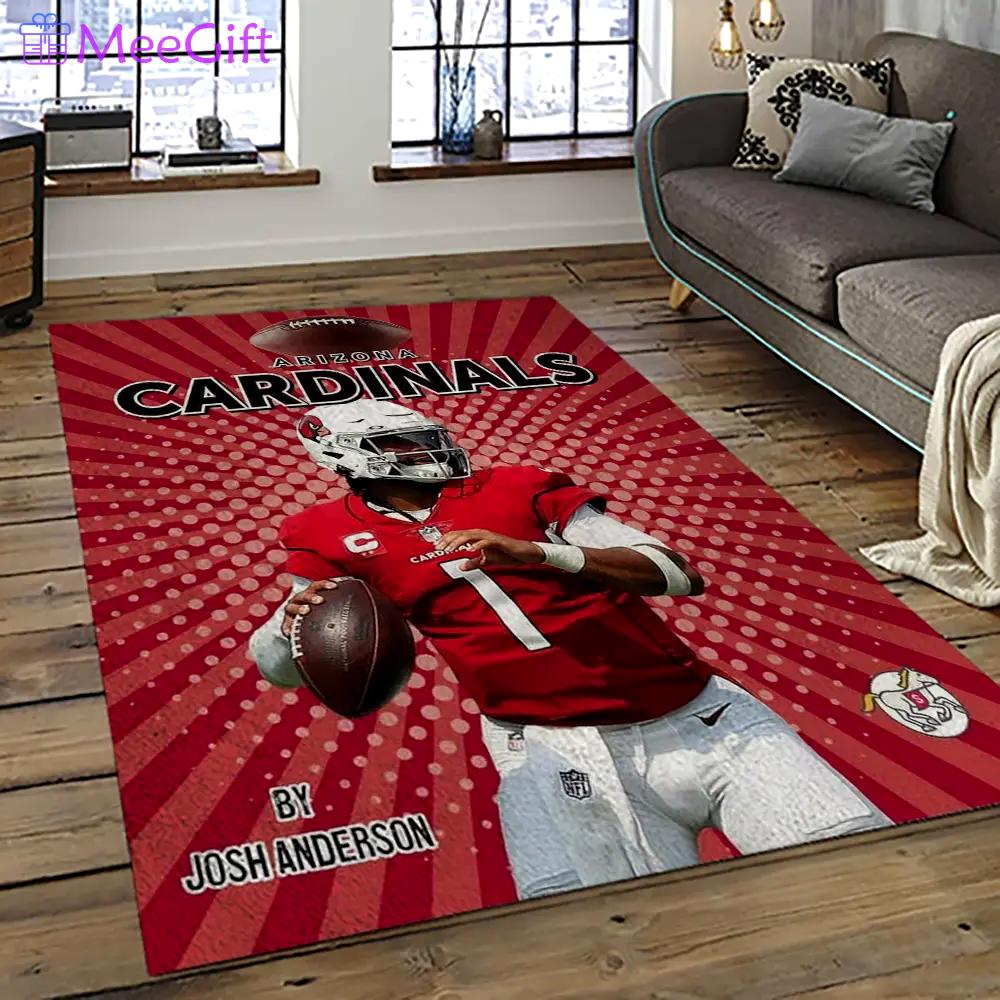 Nfl arizona cardinals football team logo sport carpet rectangle area rug for living room ac05 Rectangle Rug