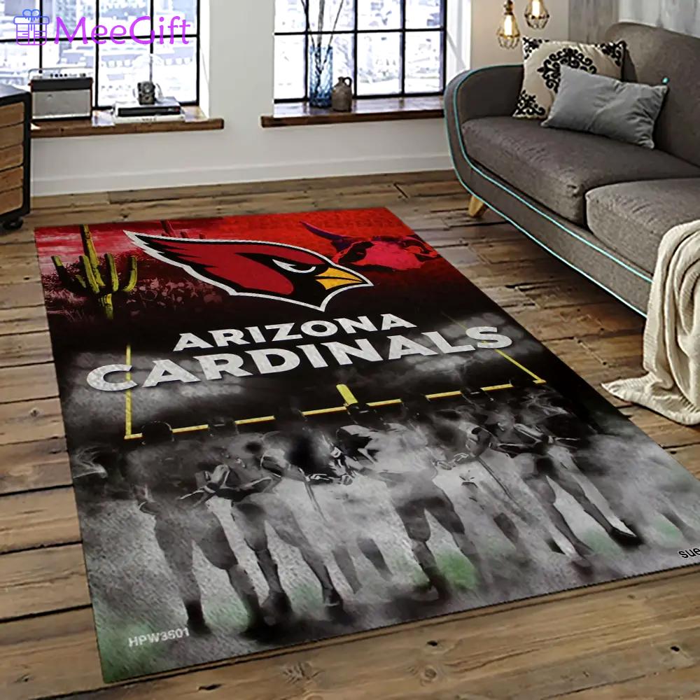 Nfl arizona cardinals football team logo sport carpet rectangle area rug for living room ac16 Rectangle Rug