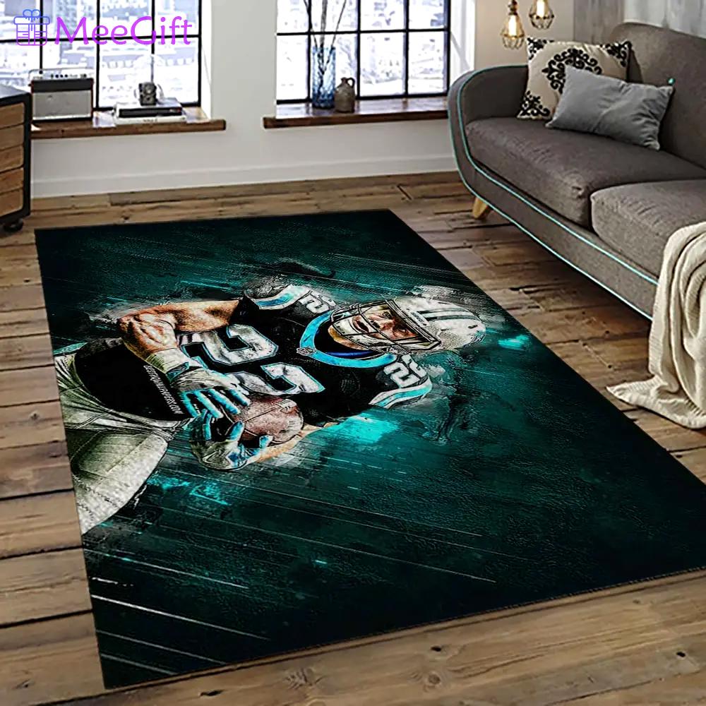 Nfl carolina panthers football team logo sport carpet area rug gift for friends cnps3 Rectangle Rug