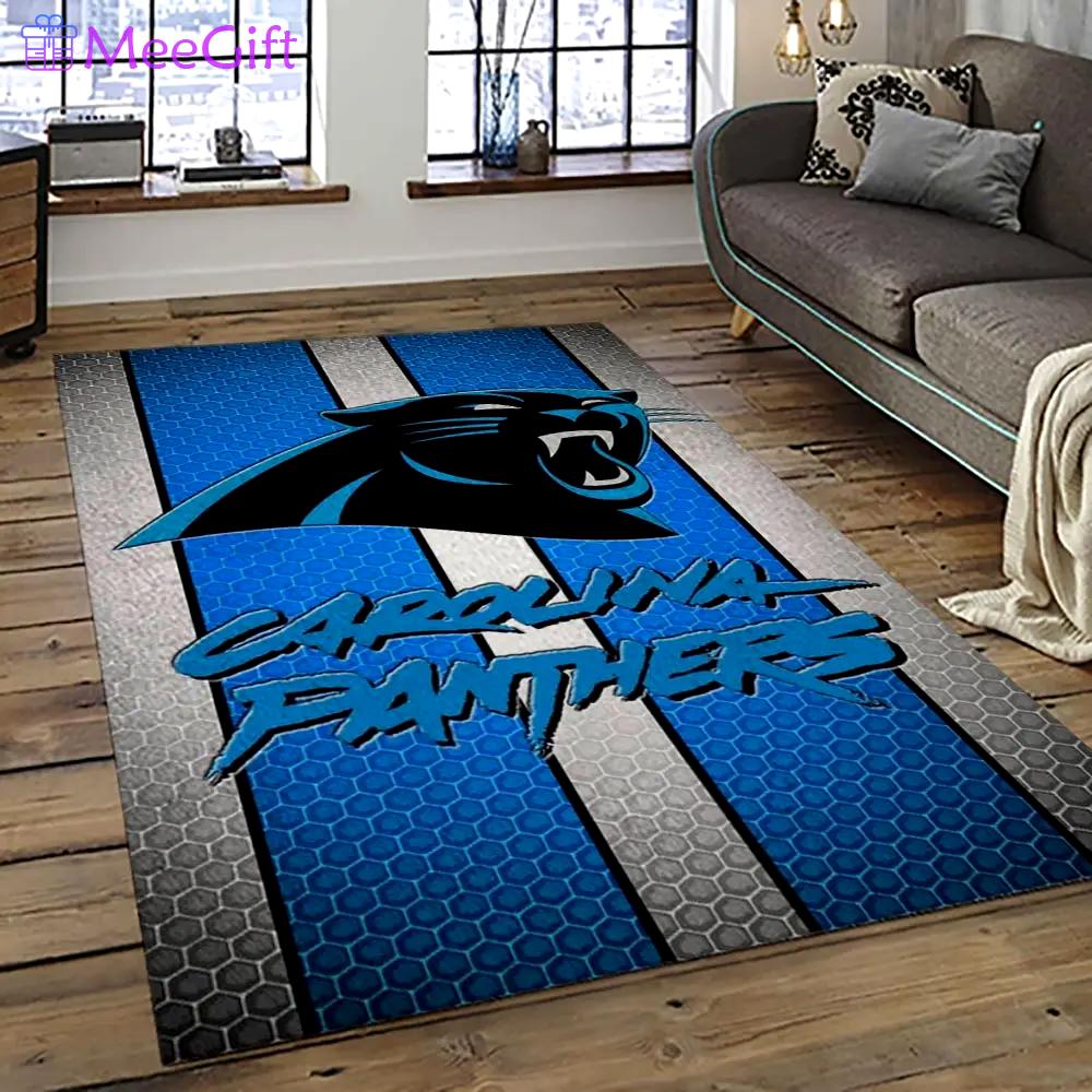 Nfl carolina panthers football team logo sport carpet area rug gift for friends cnps34 Rectangle Rug