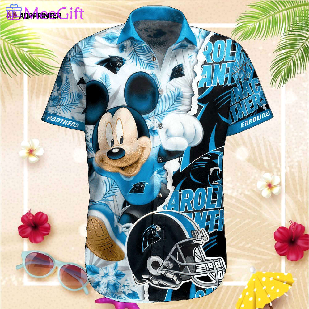 Nfl carolina panthers hawaiian  shirt short mickey all over print Hawaii Shirt