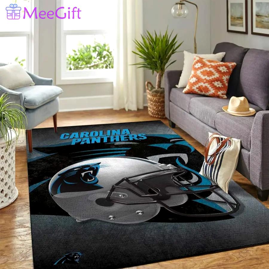 Nfl carolina panthers helmet area rug living room rug home decor b130906 Rectangle Rug