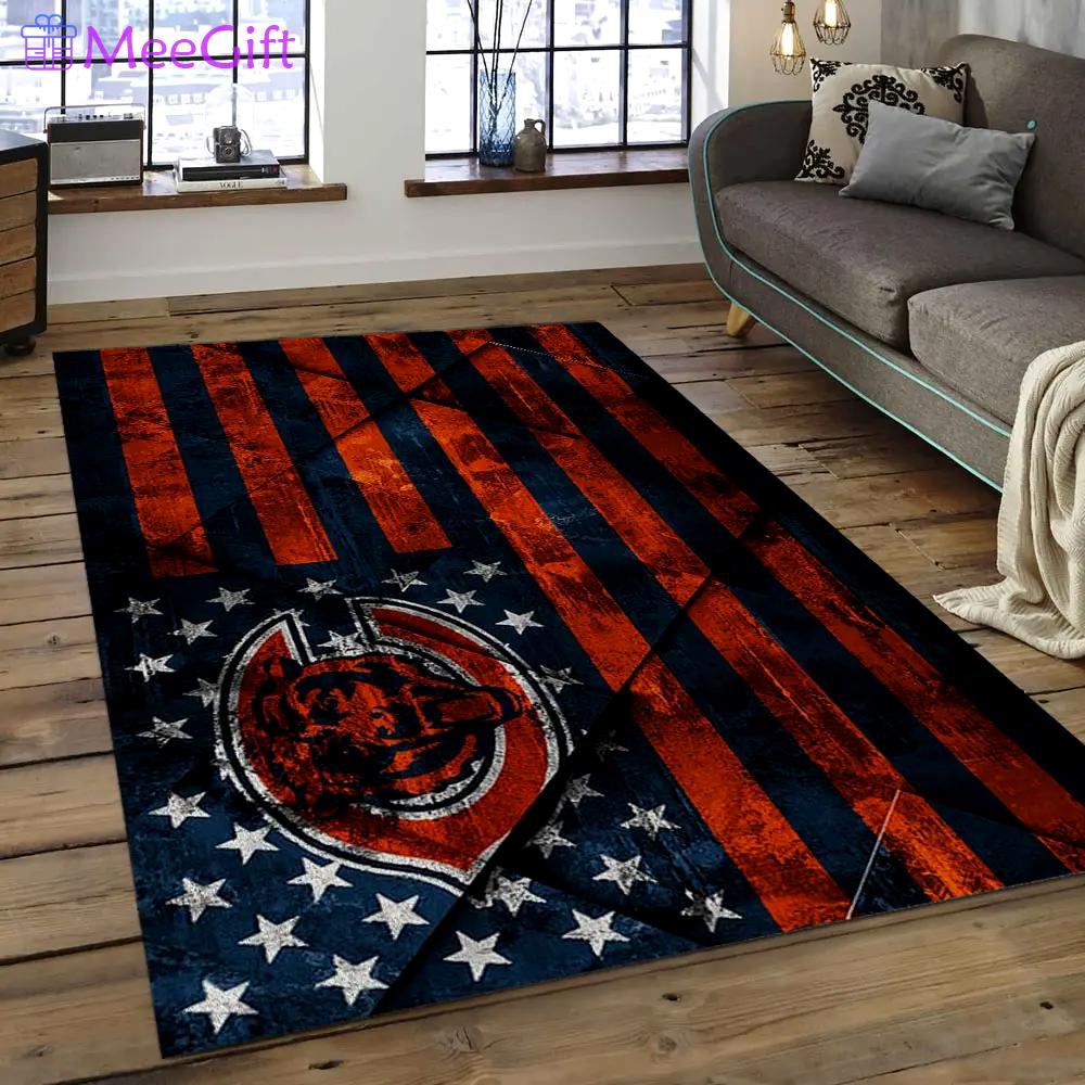 Nfl chicago bears football team logo rectangle area rug cgb20 Rectangle Rug