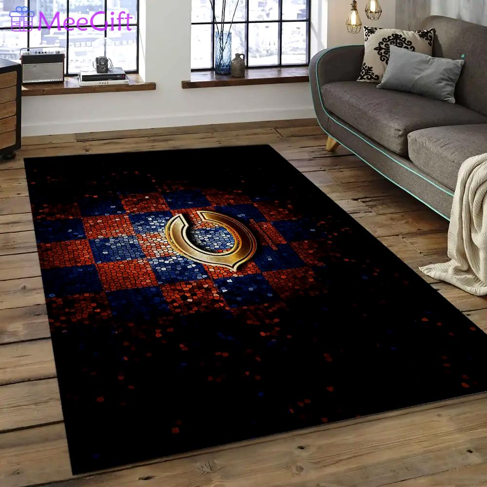 Nfl chicago bears football team logo rectangle area rug cgb23 Rectangle Rug