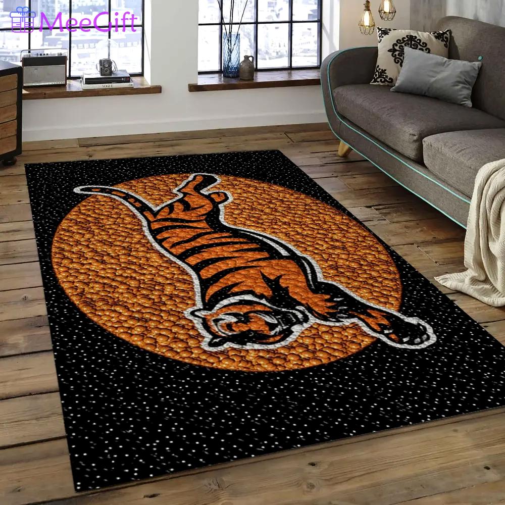 Nfl cincinnati bengals football team logo rectangle area rug ccb43 Rectangle Rug