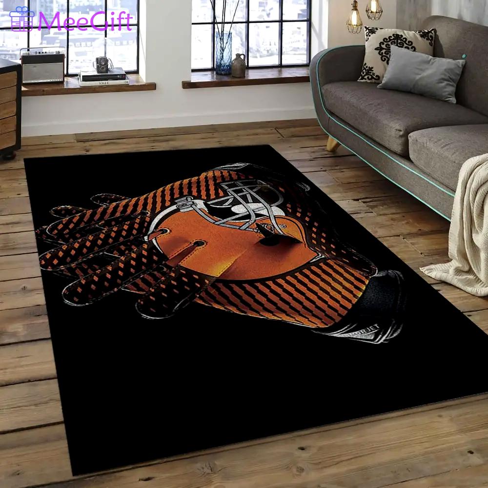 Nfl cleveland browns football team logo rectangle area rug clb29 Rectangle Rug