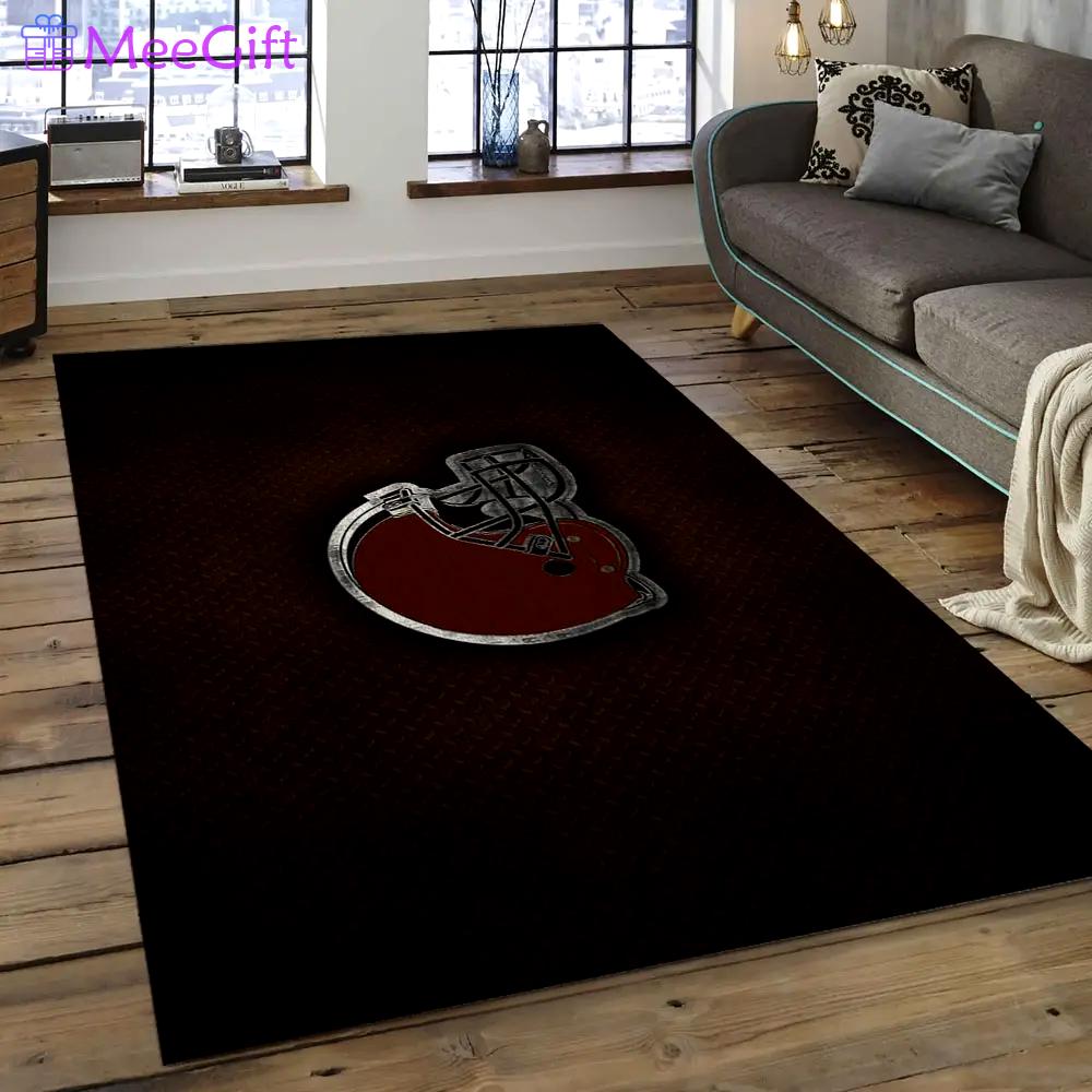Nfl cleveland browns football team logo rectangle area rug clb33 Rectangle Rug