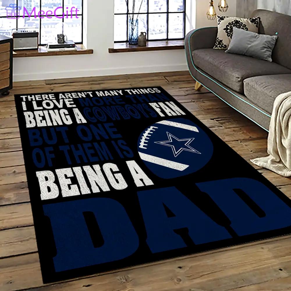 Nfl dallas cowboy football team logo sport carpet rectangle area rug for living room dc04 Rectangle Rug